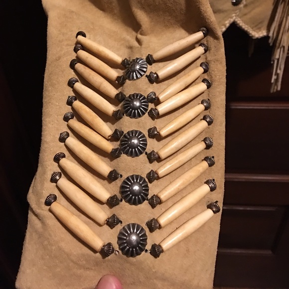 ⭐️SOLD⭐️NWOT Renegade by Ren Ellis Suede Leather Fringe Jacket Size 10 - Picture 5 of 8